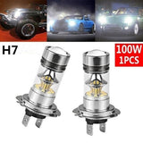 Max Maxb Mini Auto Car LED Foglight Bulb DRL Conversion Kit Hi/Lo Beam Lamp H7 8000k