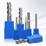 Max Maxb CNC Tungsten Steel Three-edge HRC45 Degree Flat-end Milling Tool 2x4Dx50mm