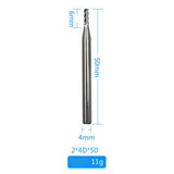 Max Maxb CNC Tungsten Steel Three-edge HRC45 Degree Flat-end Milling Tool 2x4Dx50mm