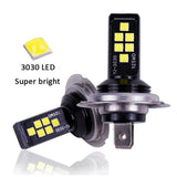 Max Univeral 2XWhite H7-60W-3030-12SMD LED Bulb HighPower Super Bright Car Light