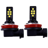 Max 12-SMD 3030 LED Headlight Foglight 60W Hi-Lo Beam Driving DRL