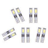 Max 10 x T5 12V 2-5630-SMD LED White Dashboard Gauge Light Car Signal bulbs