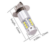 Maxbell H3 80W XBD 16 LED 12V Auto Car Headlight Daytime Running Fog Light DRL