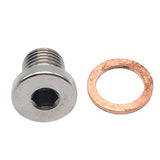 Maxbell M12 x 1.25mm Oxygen o2 Lambda Sensor blanking Plug Cap Stainless Steel