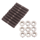 Maxbell 9 x Turbo Studs +Lock Nut For Nissan S13 S14 S15 CA18 Garrett T2 T25 T28 Tu