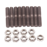 Maxbell 9 x Turbo Studs +Lock Nut For Nissan S13 S14 S15 CA18 Garrett T2 T25 T28 Tu