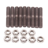 Maxbell 9 x Turbo Studs +Lock Nut For Nissan S13 S14 S15 CA18 Garrett T2 T25 T28 Tu
