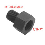 Maxbell 1/8" NPT Female To M10x1.0 Male Quality Reducer Oil Pressure Gauge Adapter