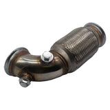 Maxbell 3" V-Band Downpipe Low Profile 90Deg w/Flex bellow pipe stainless+ O2 Plug