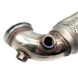 Maxbell 3" V-Band Downpipe Low Profile 90Deg w/Flex bellow pipe stainless+ O2 Plug