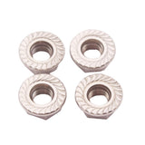 Maxbell 4 Sets New Stainless Steel Stud Nuts M8X1.25 With Flange For T25 T28 Turbo