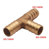 Max Maxb 3/8" CAR HOSE BARB TEE Brass Pipe 3 WAY T Fitting Thread Gas Fuel Water