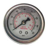 Maxbell Fuel Pressure Regulator Gauge 1/8" NPT Black Back 0-160 BAR/0-160 PSI