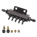 Maxbell 5 Port VACUUM Block Intake Manifold Fuel Gas Wastegate Turbo Boost Black