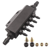 Maxbell 5 Port VACUUM Block Intake Manifold Fuel Gas Wastegate Turbo Boost Black