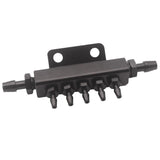 Maxbell 5 Port VACUUM Block Intake Manifold Fuel Gas Wastegate Turbo Boost Black