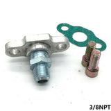 Maxbell 3/8" NPT 8AN for Garrett TB25 TB28 Turbo Oil Feed Gasket Bolt Drain Flange