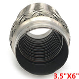 Max Maxb 3.5inx 6in Exhaust Flexible Tube Joint Repair Single Pipe, Stainless steel
