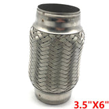 Max Maxb 3.5inx 6in Exhaust Flexible Tube Joint Repair Single Pipe, Stainless steel