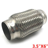 Max Maxb 3.5inx 6in Exhaust Flexible Tube Joint Repair Single Pipe, Stainless steel