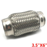 Max Maxb 3.5inx 6in Exhaust Flexible Tube Joint Repair Single Pipe, Stainless steel