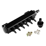 Max Maxb 6 Port VACUUM Block Intake Manifold Fuel Gas Wastegate Turbo Boost Black