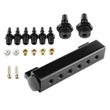Max Maxb 6 Port VACUUM Block Intake Manifold Fuel Gas Wastegate Turbo Boost Black