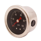 Maxbell Fuel Pressure Regulator gauge 0-100PSI/bar Liquid Fill chrome fuel/oil Gauge