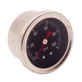 Maxbell Fuel Pressure Regulator gauge 0-100PSI/bar Liquid Fill chrome fuel/oil Gauge