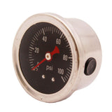 Maxbell Fuel Pressure Regulator gauge 0-100PSI/bar Liquid Fill chrome fuel/oil Gauge
