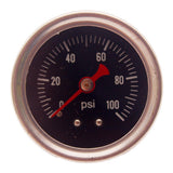 Maxbell Fuel Pressure Regulator gauge 0-100PSI/bar Liquid Fill chrome fuel/oil Gauge