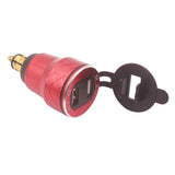 Max Maxb For BMW R1200GS  DIN to USB Motorcycle Charger 5V 2.1A RED