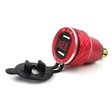 Max Maxb For BMW R1200GS  DIN to USB Motorcycle Charger 5V 2.1A RED