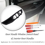 Maxbell 4PCS Door Handle Window Switch Panel & Interior Door Handle for BMW 5 Series
