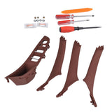 Max Maxb 4PCS Door Handle Window Switch Panel Interior Button Frame for BMW Red Brown