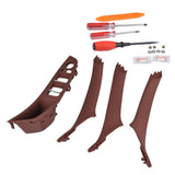 Max Maxb 4PCS Door Handle Window Switch Panel Interior Button Frame for BMW Red Brown