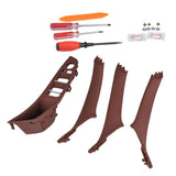Max Maxb 4PCS Door Handle Window Switch Panel Interior Button Frame for BMW Red Brown