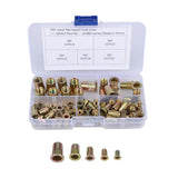 Max Maxb 100pcs Mixed Zinc Plated Carbon Steel Rivet Nut Kit Tools Set