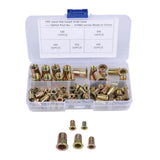 Max Maxb 100pcs Mixed Zinc Plated Carbon Steel Rivet Nut Kit Tools Set