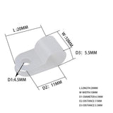 Max Maxb 100 Pack Rope Light P-Style Mounting Clips with Compatible Stainless 0.188 inch