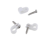 Max Maxb 100 Pack Rope Light P-Style Mounting Clips with Compatible Stainless 0.188 inch