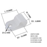 Max Maxb 100 Pack Rope Light P-Style Mounting Clips with Compatible Stainless 0.25 inch