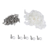 Max Maxb 100 Pack Rope Light P-Style Mounting Clips with Compatible Stainless 0.25 inch