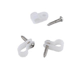 Max Maxb 100 Pack Rope Light P-Style Mounting Clips with Compatible Stainless 0.25 inch