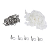 Max Maxb 100 Pack Rope Light P-Style Mounting Clips with Compatible Stainless 0.313 inch