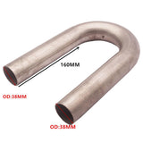 Max Maxb 1.5" 38mm Car Auto Stainless Steel 180 U Shaped Mandrel Bend Exhaust Pipe