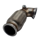 Maxbell 2.5" V-Band Downpipe Low Profile 90Deg w/Flex bellow pipe stainless+ O2 Plug