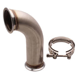 Maxbell 3" 90 Degree V-Band With Clamp Pipe Short Leg 6" leg Downpipe
