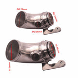 Maxbell Aluminum 66mm Turbo Elbow Inlet Exhaust Pipe Tubes for Audi A3 8V S3 S1 TT