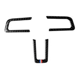 Maxbell Carbon Fiber Steering Wheel Trim Stickers for Ford Mustang 2015 2016 2017